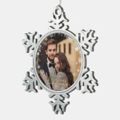 Unser erstes Weihnachtsfest - Mr. Gilded Couple Fo Schneeflocken Zinn-Ornament (Rechts)