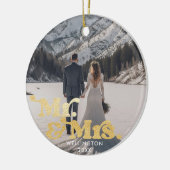 Unser erstes Weihnachtsfest - Mr. & Mrs. Elegant W Keramik Ornament (Links)