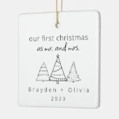 Unser erstes Weihnachtsfest Mr. & Mrs. Keramikornament (Links)