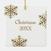 Unser erstes Weihnachtsfest - Mr. & Mrs. Wedding F Keramikornament (Rückseite)