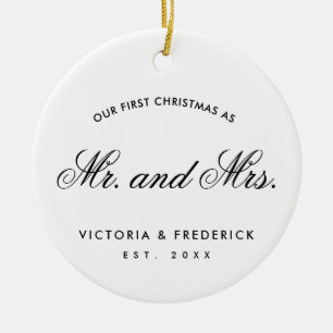 Unser erstes Weihnachtsfest, Mrs. Black and White  Keramik Ornament