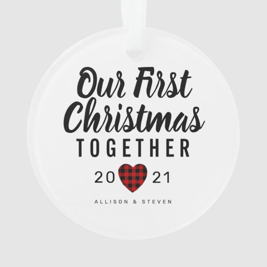 Unser erstes Weihnachtsfest Personalisiert Ornament (Rückseite)