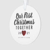 Unser erstes Weihnachtsfest Personalisiert Ornament (Vorderseite)