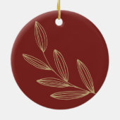 Unser erstes Weihnachtsfest Ruby Sprout Keramik Keramik Ornament (Hinten)
