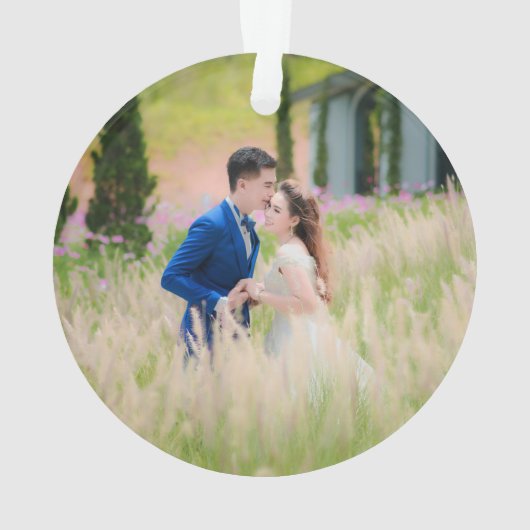 Unser erstes Weihnachtsfest Rustikale Vegetation N Ornament (Rückseite)