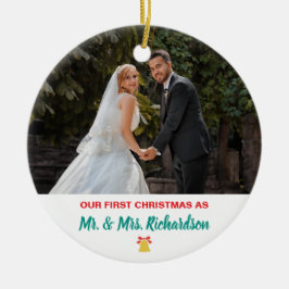 Unser erstes Weihnachtsfest Verheiratet Mr. and Mr Keramik Ornament