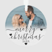 Unser erstes Weihnachtsfest zusammen 2 Foto Ornament (Rückseite)