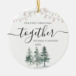Unser erstes Weihnachtsfest zusammen mit Pine Tree Keramik Ornament
