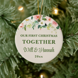 Unser erstes Weihnachtsfest zusammen Personalisier Keramik Ornament