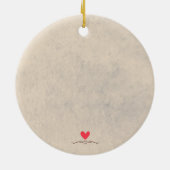 Unser erstes Weihnachtsfest zusammen Vintag Keramik Ornament (Hinten)