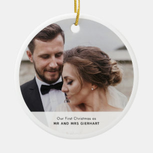 Unser erstes Weihnachtsfoto Andenken Maßgeschneide Keramik Ornament