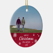 Unser erstes Weihnachtsgärtnerpaar Keramik Ornament (Rechts)