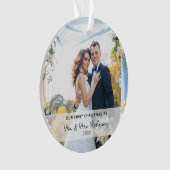 Unser erstes Weihnachtsgeschenk-Foto Ornament (Vorderseite)