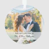 Unser erstes Weihnachtsgeschenk-Foto Ornament (Rückseite)