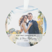 Unser erstes Weihnachtsgeschenk-Foto Ornament (Vorderseite)