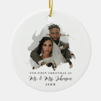 Unser erstes Weihnachtsgeschenk für Hochzeitsfeier Keramik Ornament