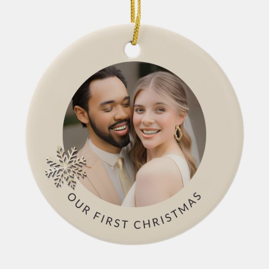 Unser erstes Weihnachtsgeschenk Keramik Ornament (Vorne)