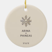 Unser erstes Weihnachtsgeschenk Keramik Ornament (Hinten)