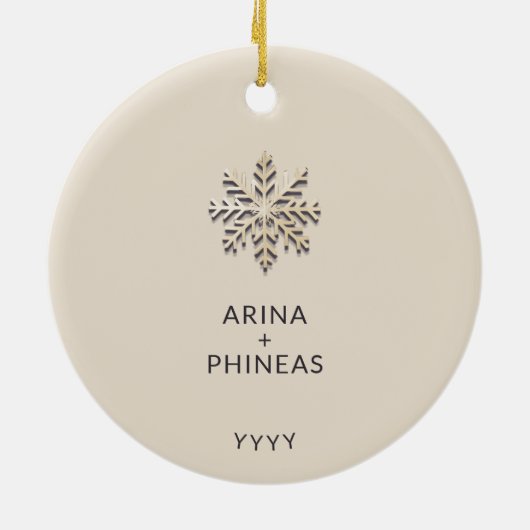 Unser erstes Weihnachtsgeschenk Keramik Ornament (Hinten)