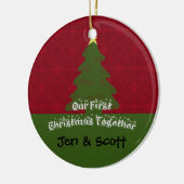 Unser erstes Weihnachtsgeschenk mit Foto Keramik Ornament (Links)