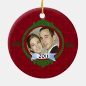 Unser erstes Weihnachtsgeschenk mit Foto Keramik Ornament (Hinten)