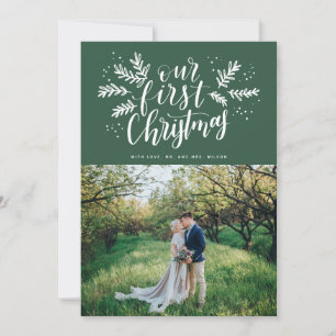 Unser erstes Weihnachtsgeschenk mit Handschrift un Feiertagskarte