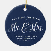 Unser erstes Weihnachtsgeschenk mit neuem Foto Keramik Ornament (Vorne)