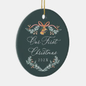 Unser erstes Weihnachtsgeschenk mit neuem Foto Keramik Ornament (Rechts)