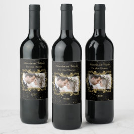 Unser erstes Weihnachtsgeschenk Schwarz Weinetikett