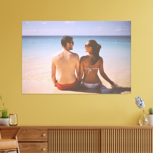 Unser erstes Weihnachtsgeschenk Verlobt 2024 Leinwanddruck (Insitu (Wohnzimmer))