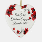 Unser erstes Weihnachtsgeschenk Verlobt im Dezembe Keramik Ornament (Rechts)