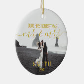 Unser erstes Weihnachtsgeschenk von Frau Foto Kera Keramik Ornament (Rechts)