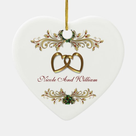 Unser erstes Weihnachtsgeschenk zusammen mit einem Keramikornament (Hinten)