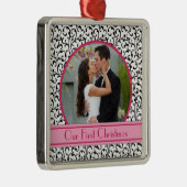 Unser erstes Weihnachtsgeschenk zusammen Silbernes Ornament (Rechts)