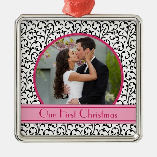 Unser erstes Weihnachtsgeschenk zusammen Silbernes Ornament (Vorne)