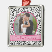 Unser erstes Weihnachtsgeschenk zusammen Silbernes Ornament (Links)