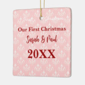 Unser erstes Weihnachtsgeschmack-Foto Keramikornament (Links)