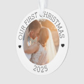 Unser erstes Weihnachtsgeschmack für Foto Ornament (Vorderseite)