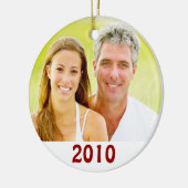 Unser erstes Weihnachtsgeschmack im Foto Keramikornament (Links)