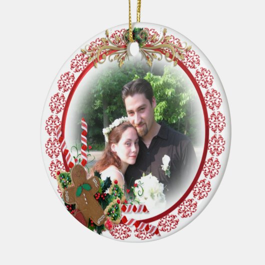 Unser erstes Weihnachtsgeschmack Keramik Ornament (Links)