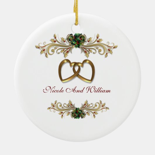 Unser erstes Weihnachtsgeschmack Keramikornament (Hinten)