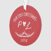 Unser erstes Weihnachtsgeschmuck Ornament (Vorderseite)