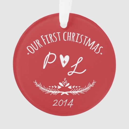 Unser erstes Weihnachtsgeschmuck Ornament (Vorderseite)