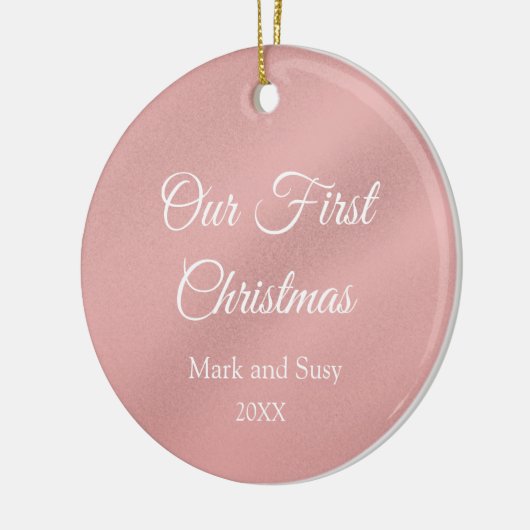 Unser erstes Weihnachtsgold Keramik Ornament (Links)