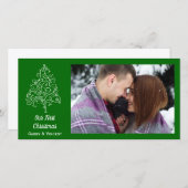 Unser erstes Weihnachtsgrün Feiertagskarte (Vorne/Hinten)