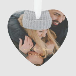 Unser erstes Weihnachtshandbrief-Foto Ornament
