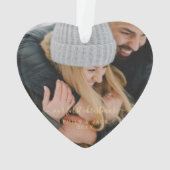 Unser erstes Weihnachtshandbrief-Foto Ornament (Rückseite)