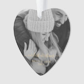 Unser erstes Weihnachtshandbrief-Foto Ornament (Vorderseite)