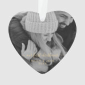 Unser erstes Weihnachtshandbrief-Foto Ornament (Rückseite)