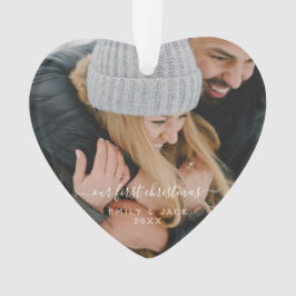 Unser erstes Weihnachtshandbrief-Foto Ornament